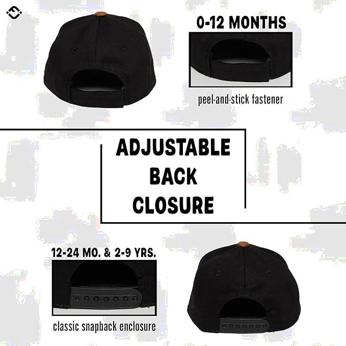 Cool Kids Club Kids Trucker Hat - Black/Faux Leather