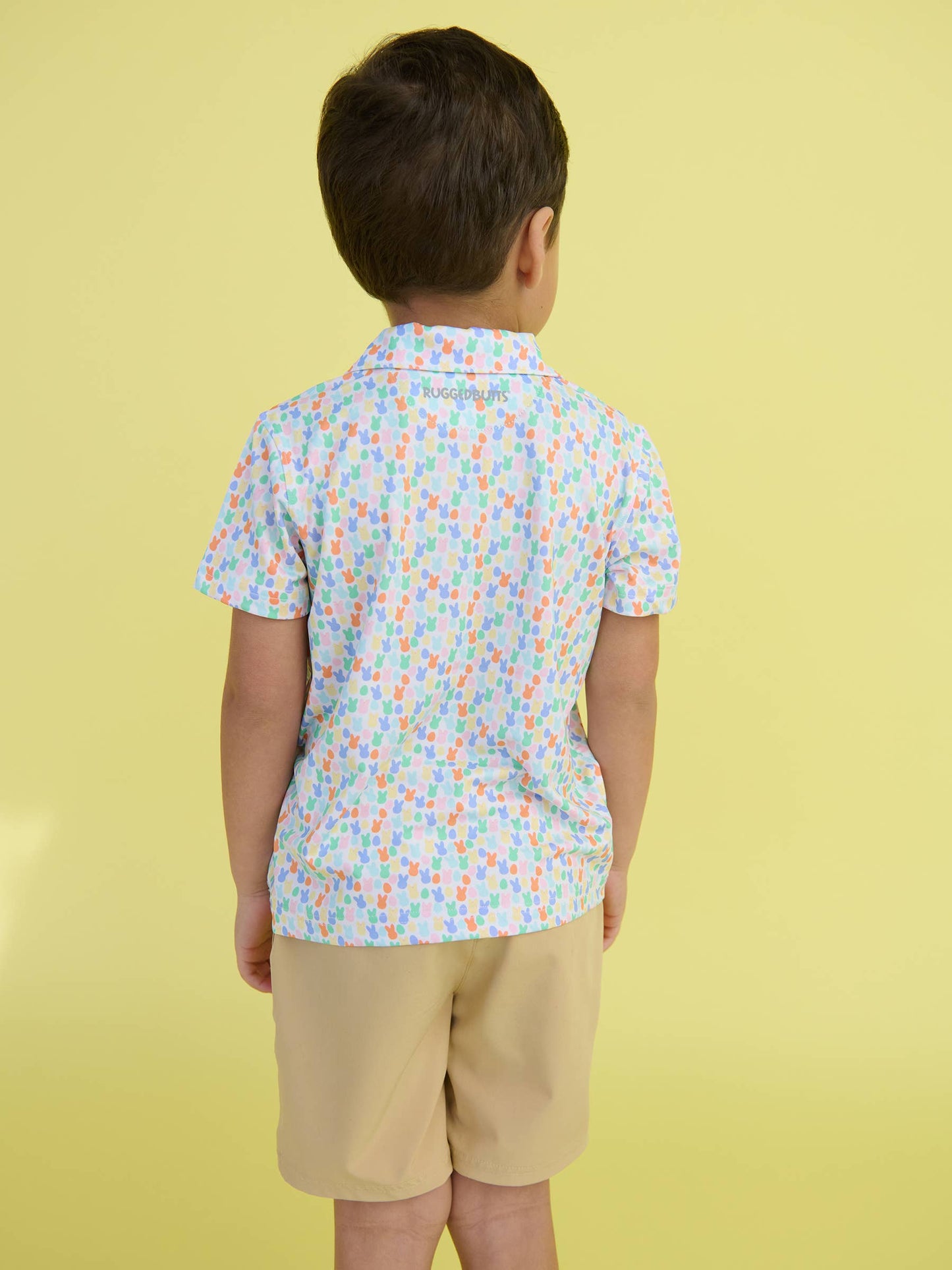 Boys Hoppy Eggs Short Sleeve Performance Polo