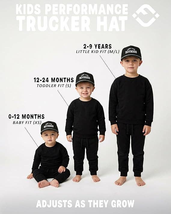 Boy's Hat - Long Live Boyhood - Black: Youth