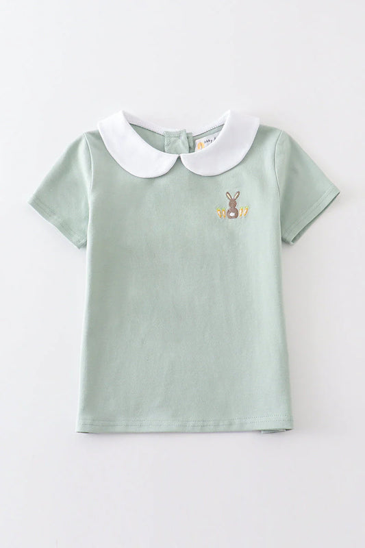 Boys Easter Bunny Embroidery Shirt