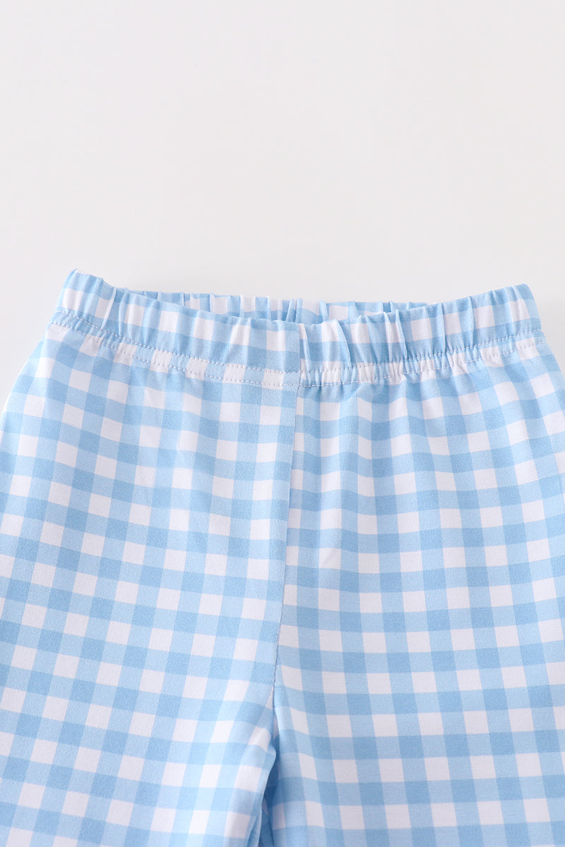 Blue Plaid Boys Pajama Set