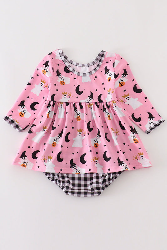 Crowned Ghost Girls Romper