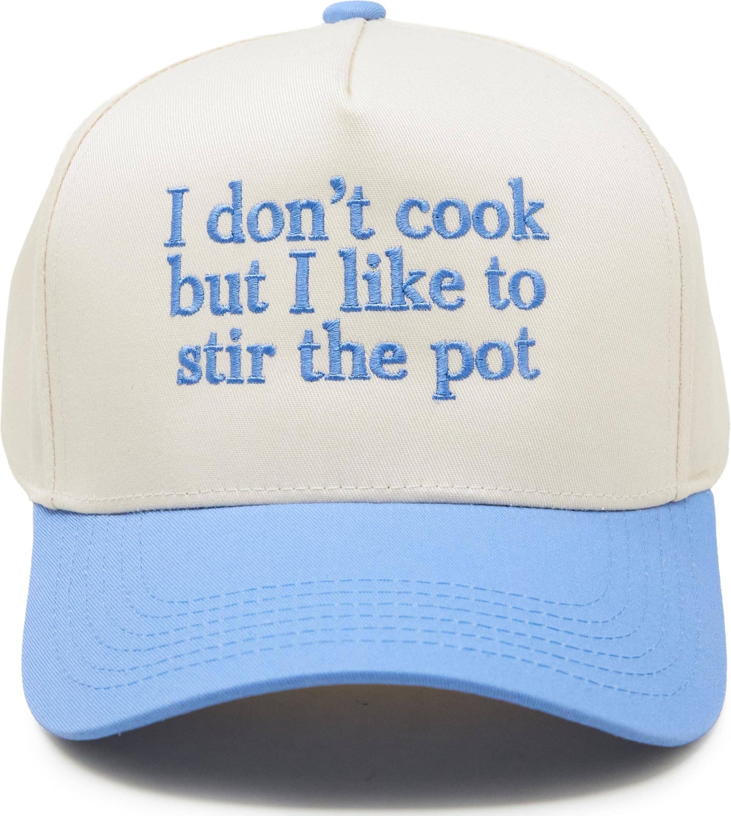 I Don’t Cook But I Like To Stir The Pot-Blue/Beige Hat