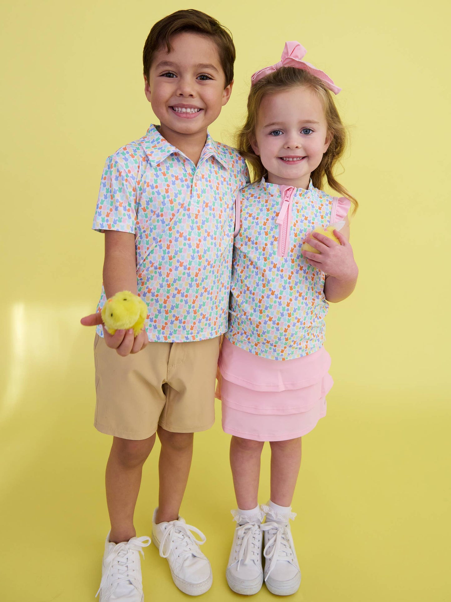 Boys Hoppy Eggs Short Sleeve Performance Polo