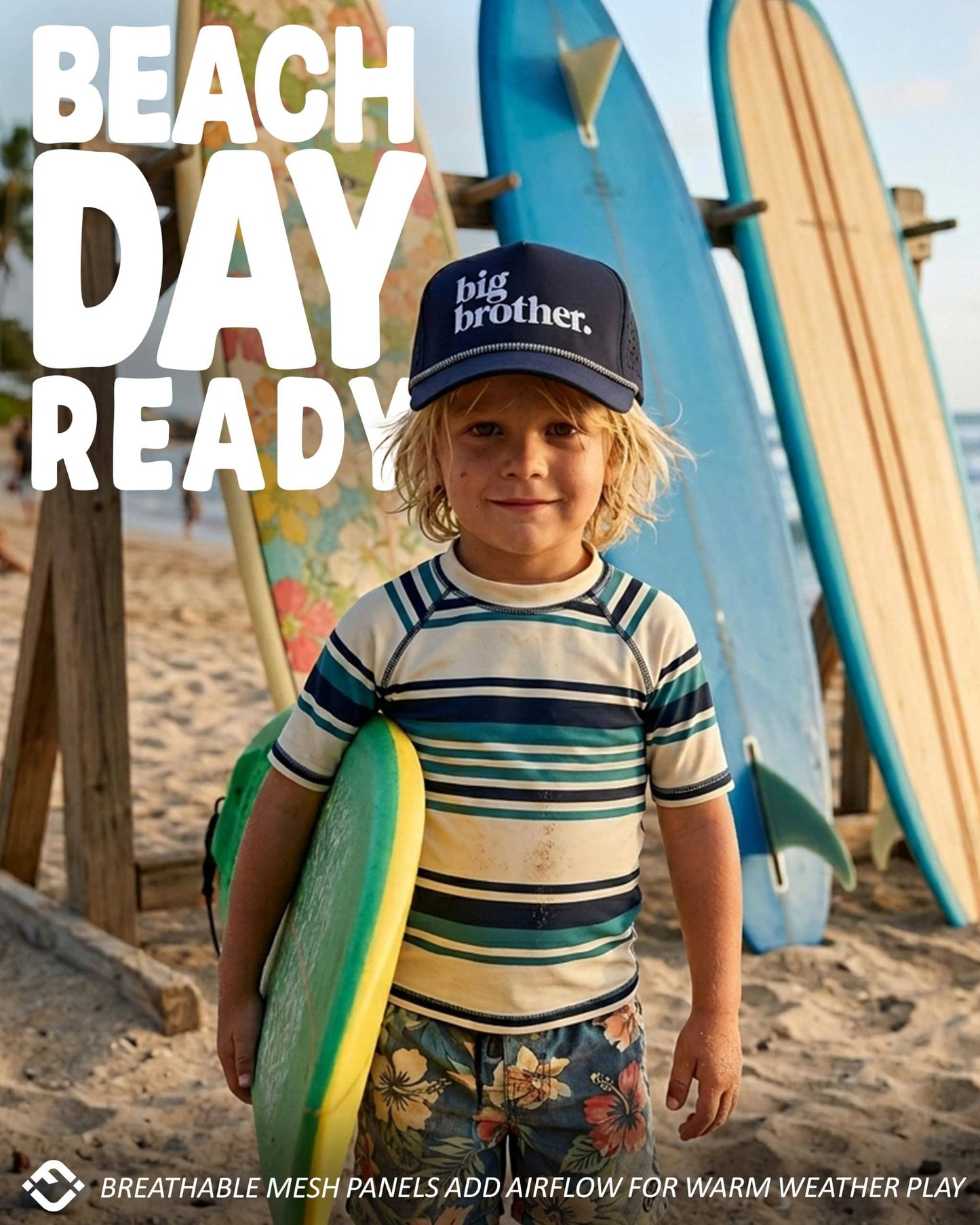 Big Brother White & Navy Hat
