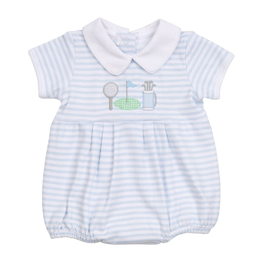 Putting Green Applique Collared Bubble Romper