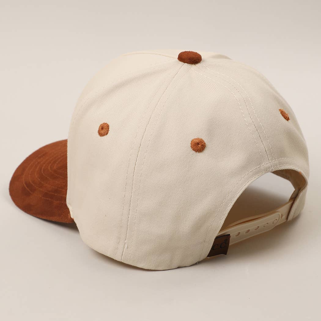 RAISING BELIEVERS Women's Cinnamon Brown Suede Two-Tone Trucker Hat
