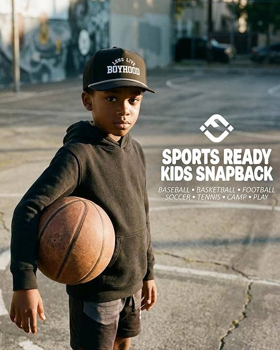 Boy's Hat - Long Live Boyhood - Black: Youth