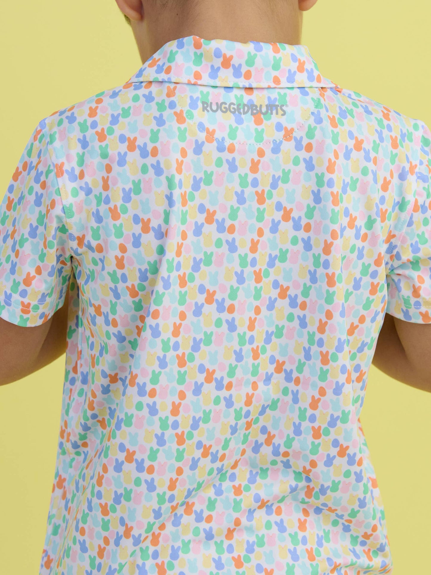 Boys Hoppy Eggs Short Sleeve Performance Polo