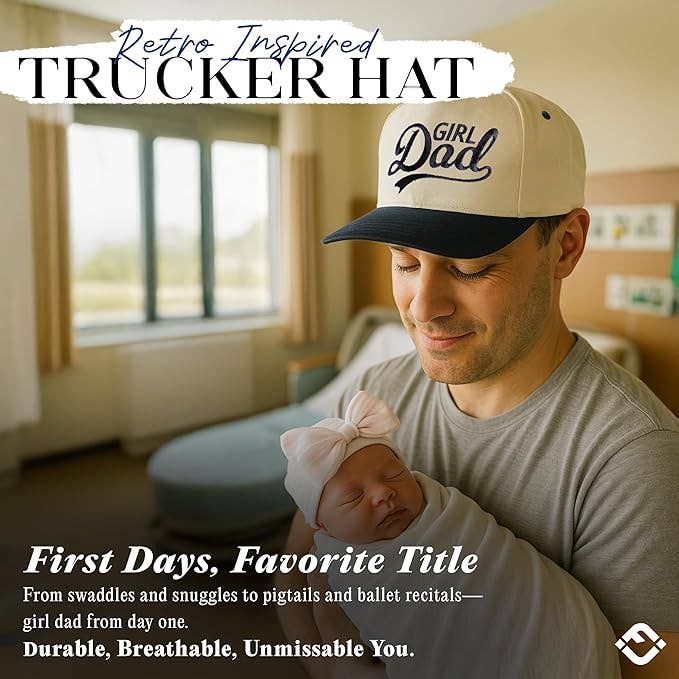 Girl Dad Cap- Navy/Beige
