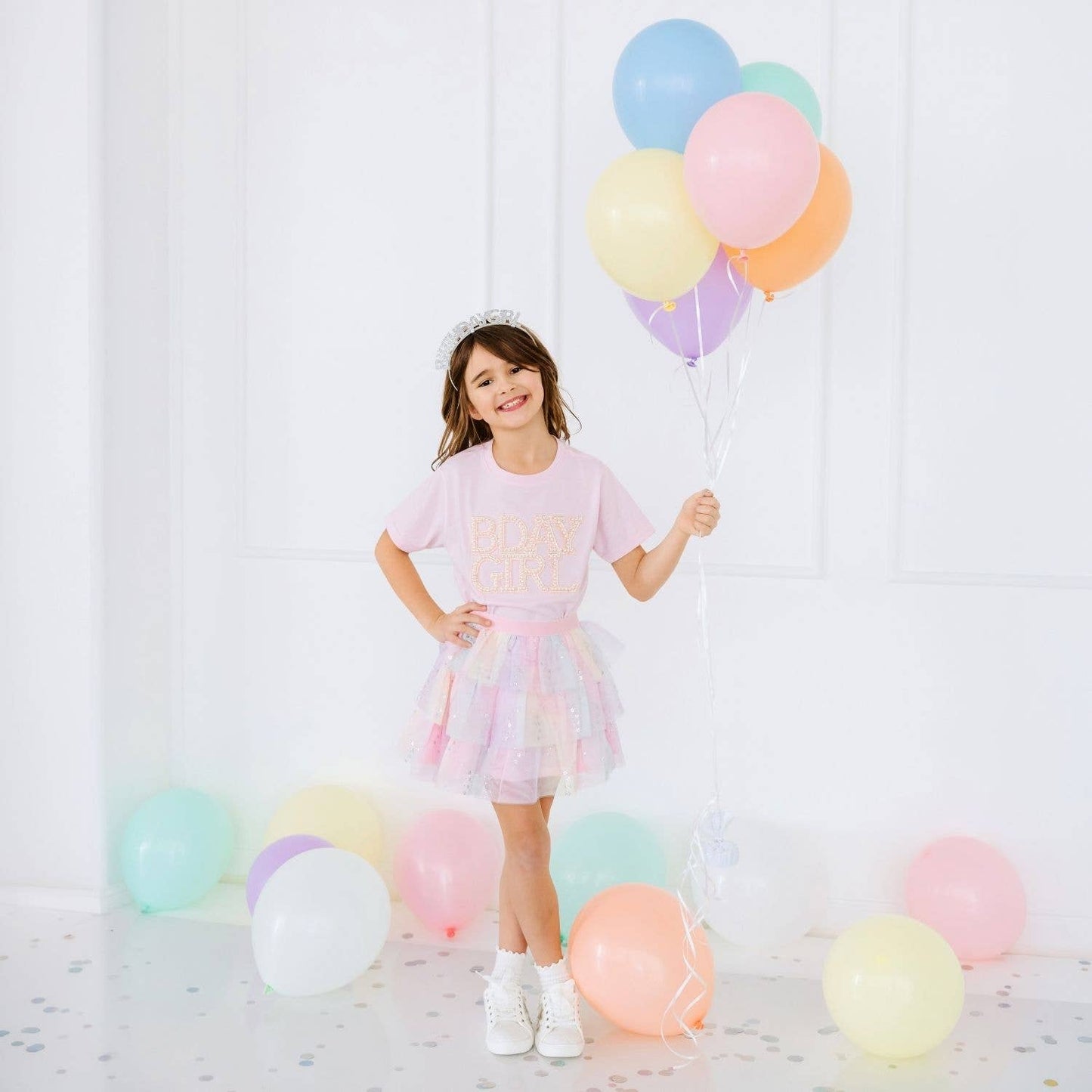 Pearl B-Day Girls Patch Short Sleeve T-Shirt