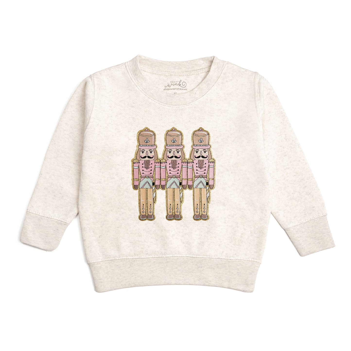 Pastel Nutcracker Patch Christmas Sweatshirt - Kids Clothing: 10