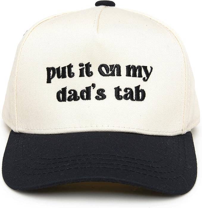 Put It on My Dad's Tab Kids Hat - (Black/Beige)