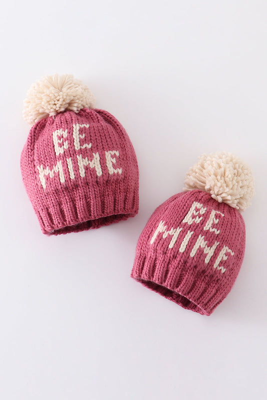 BE MINE Knit Pom Pom Beanie