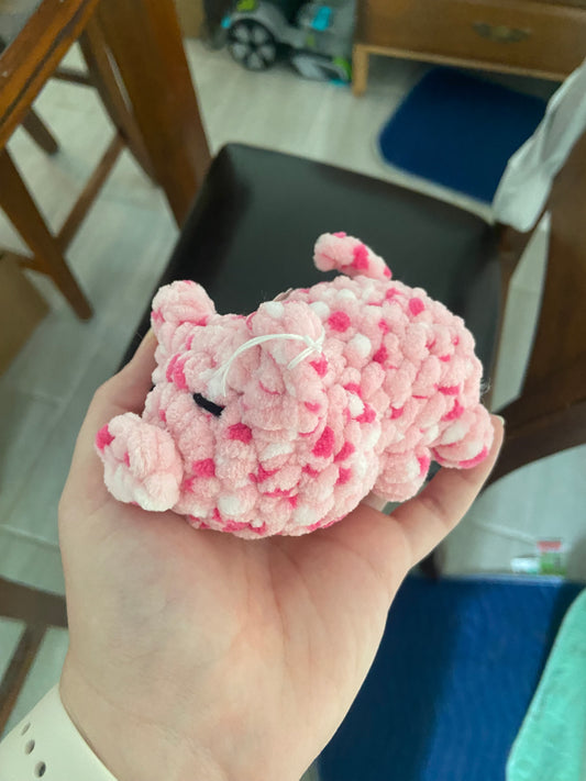 Small Pink Polka Dot Soft-Eyed Baby Piggy