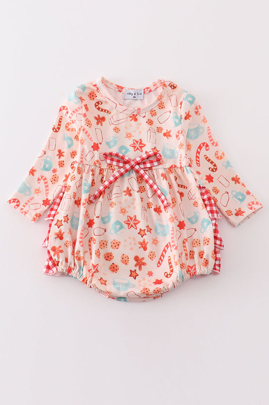 Christmas Candy Cane Bubble Romper