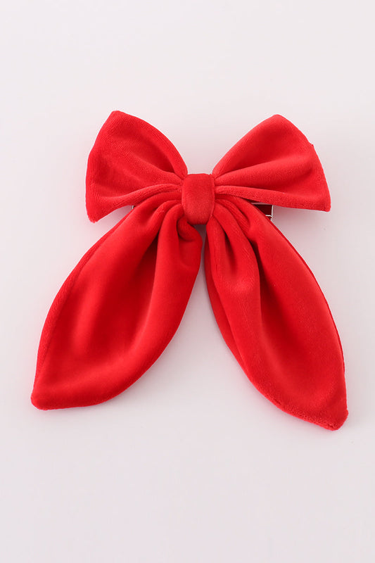 Red Velvet Girls Clip-in Hair Bow