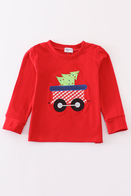 Boys Red Trolley Christmas Tree Top
