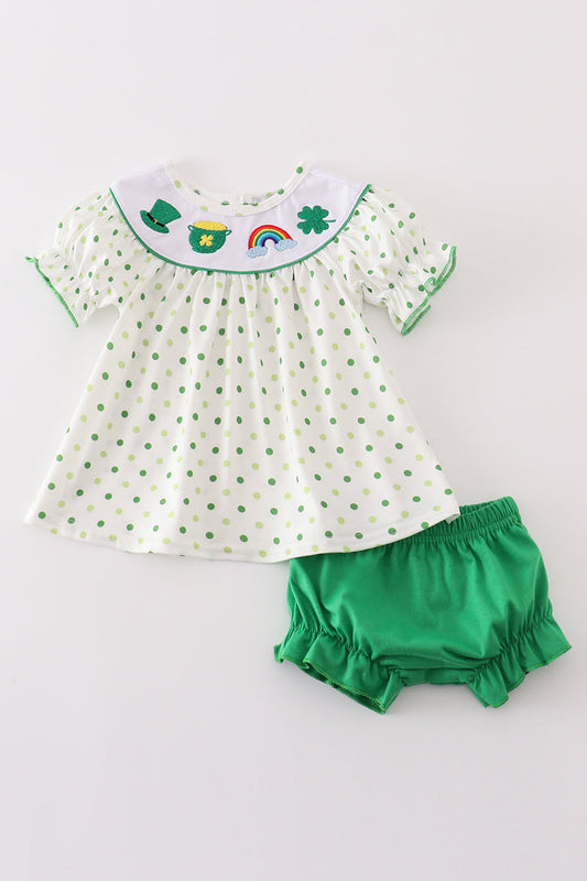 The Lucky Charms Embroidered Girls Bloomer Set