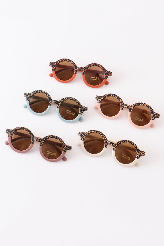 Retro Leopard Print Girls Sunglasses