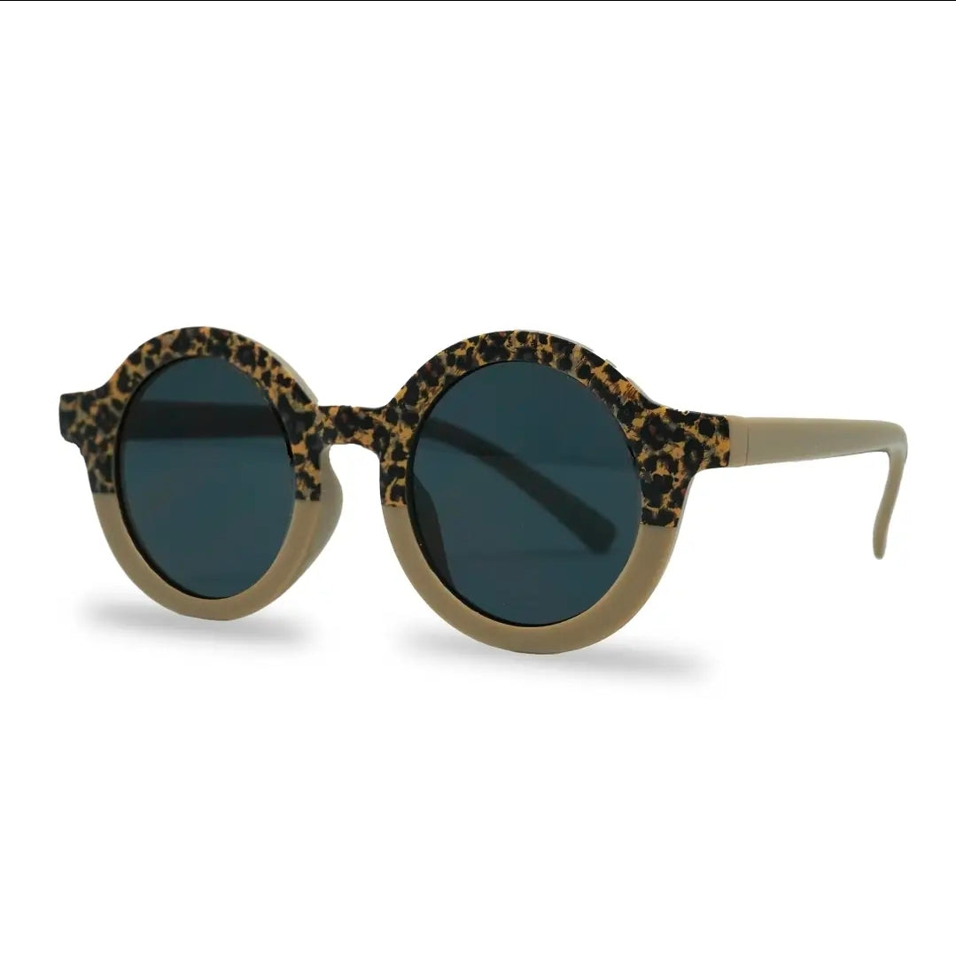 Retro Leopard Print Girls Sunglasses