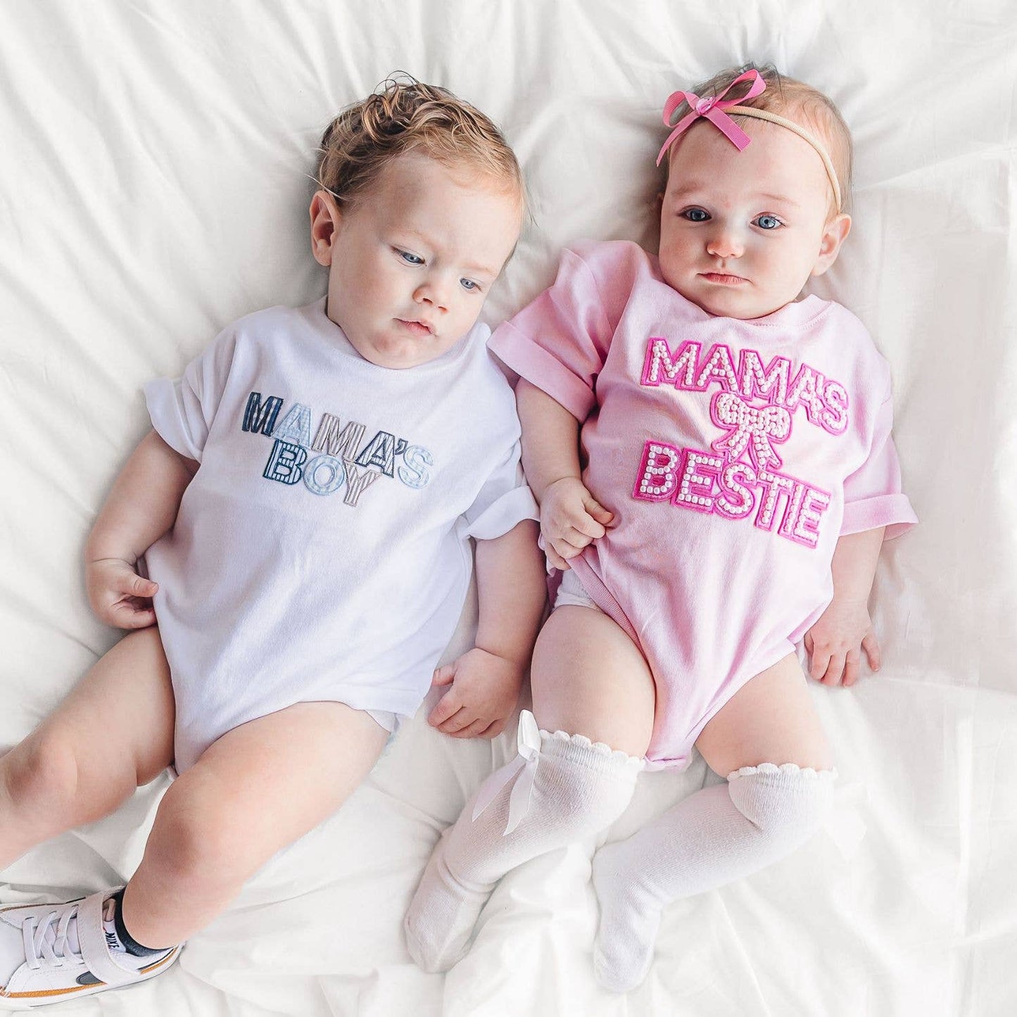 Mama's Boy Patchwork Short Sleeve Baby Romper