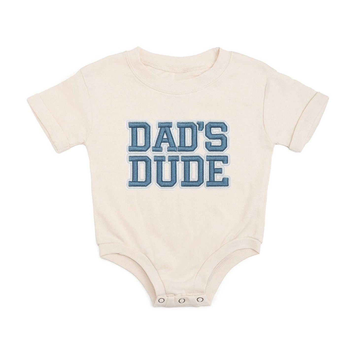 Dad's Dude Patch Short Sleeve Romper - Father's Day: 00-3M