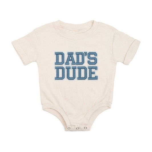 Dad's Dude Patch Short Sleeved Boys Romper