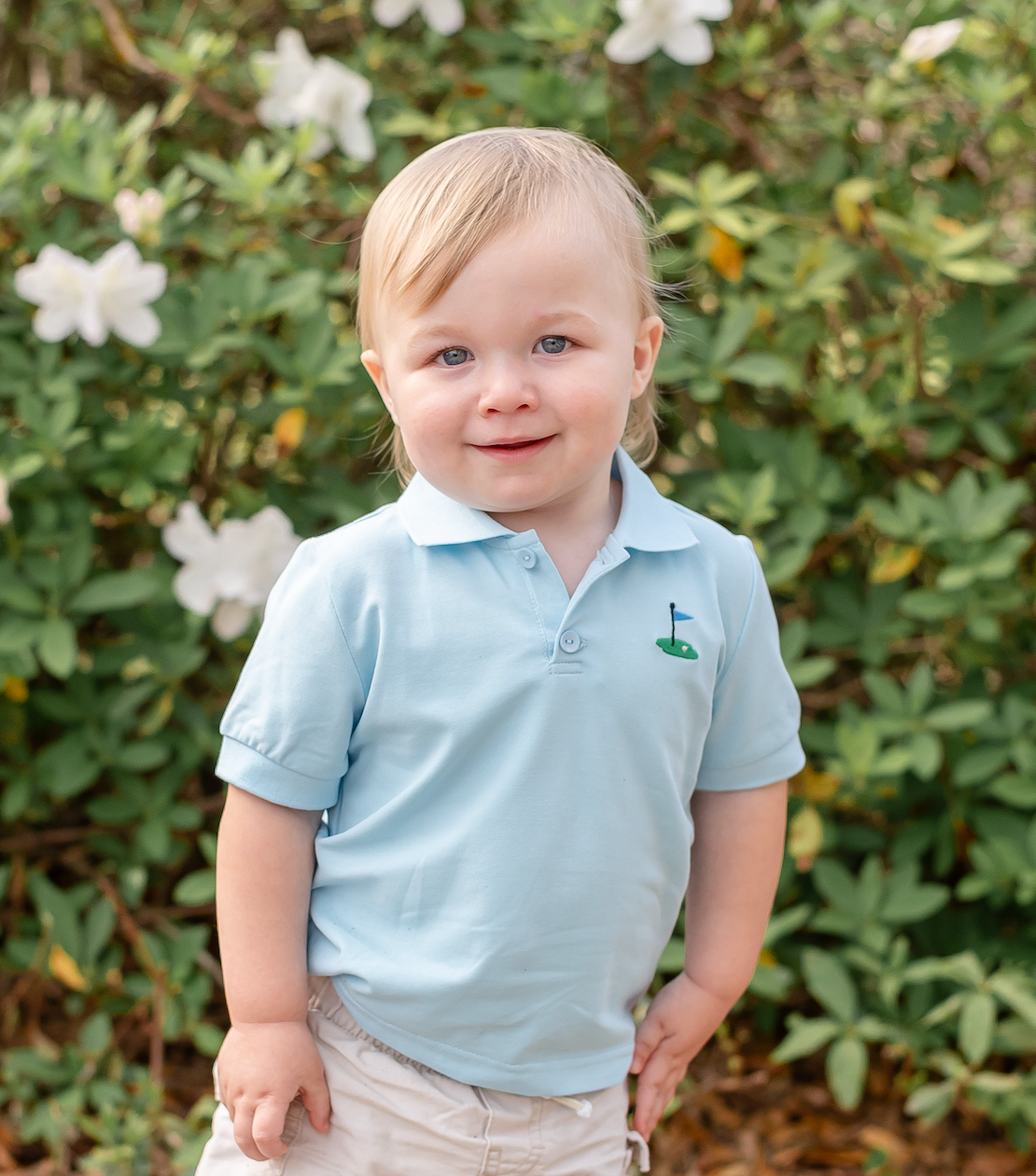Light Blue Golf Tee Time Polo Shirt