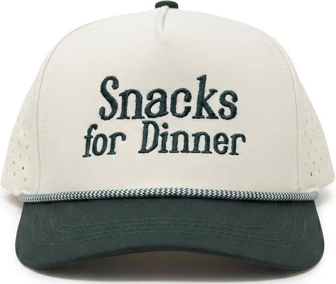 Kid's Snacks For Dinner - Green/Beige Hat