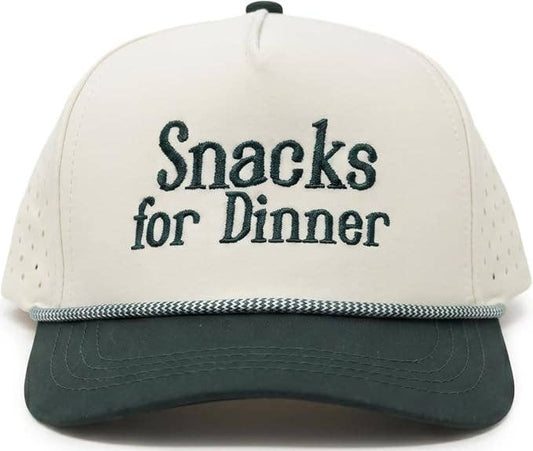 Kid's Snacks For Dinner - Green/Beige Hat