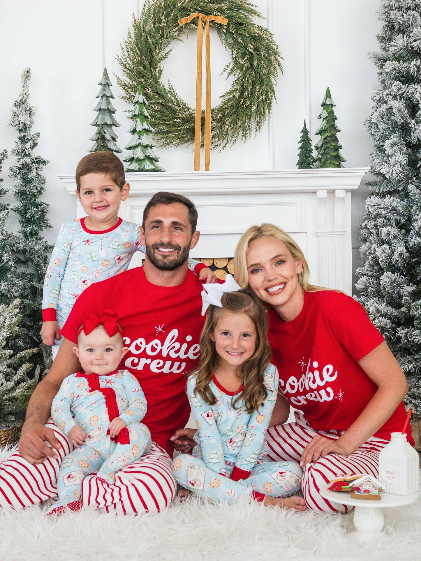 Blue Santa Sweets Christmas Pajama Set