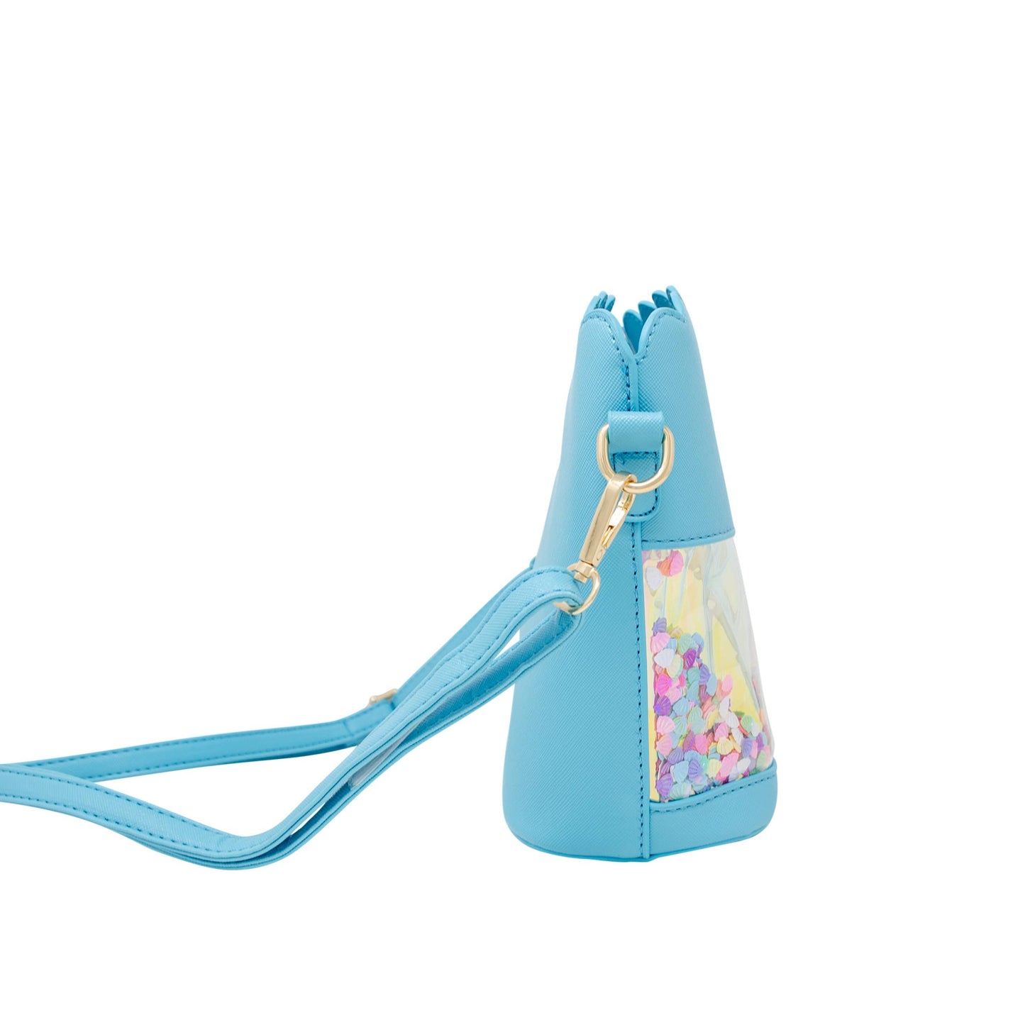 Girl's Little Mermaid Confetti Seashell Tote Bag: Blue