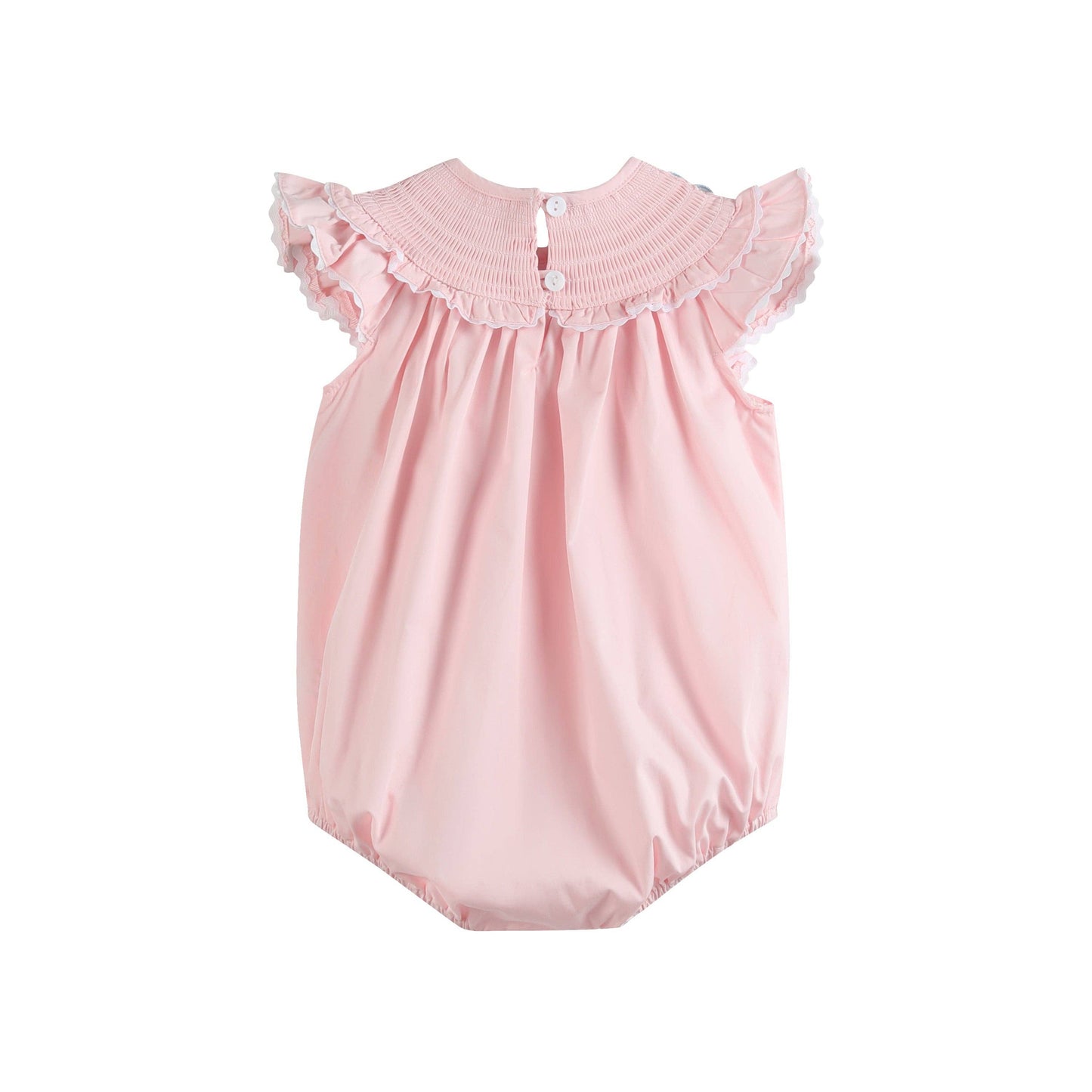 Pink Butterflies Smocked Romper