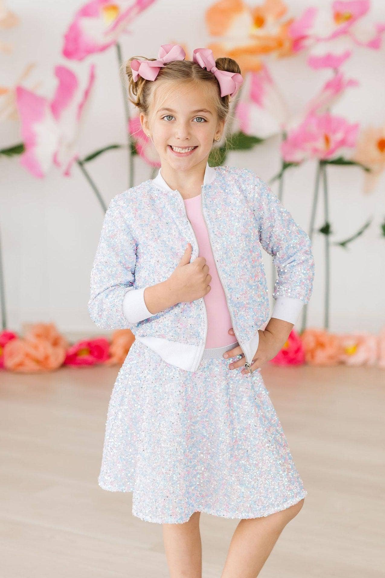 Girls Cotton Candy Sequin Jacket