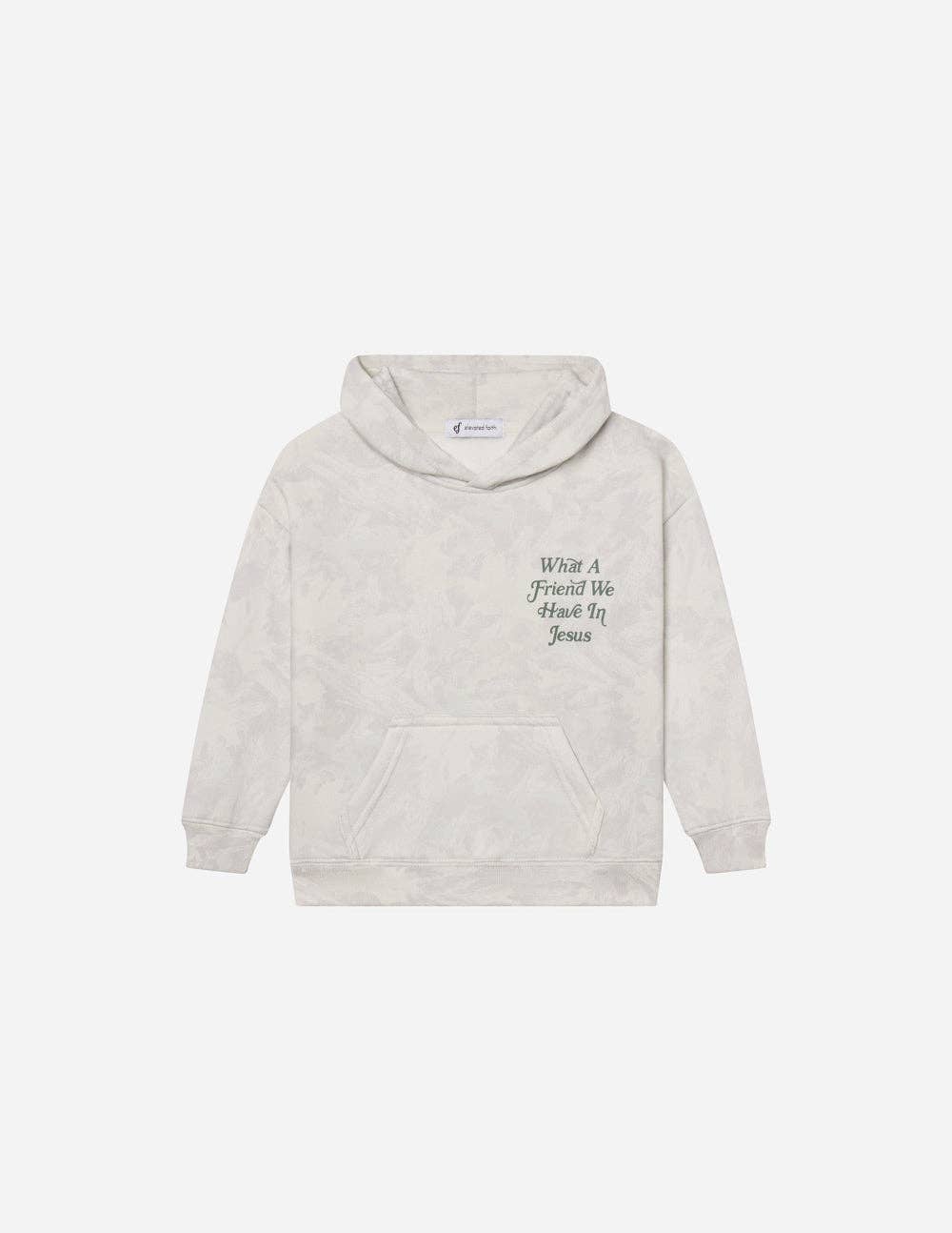What a Friend in Jesus Floral Camo Kids Hoodie