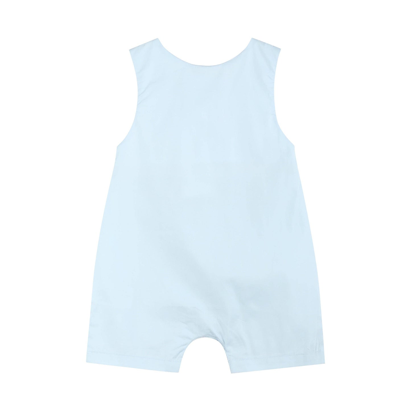 Light Blue USA Flag Smocked Boys Shortalls