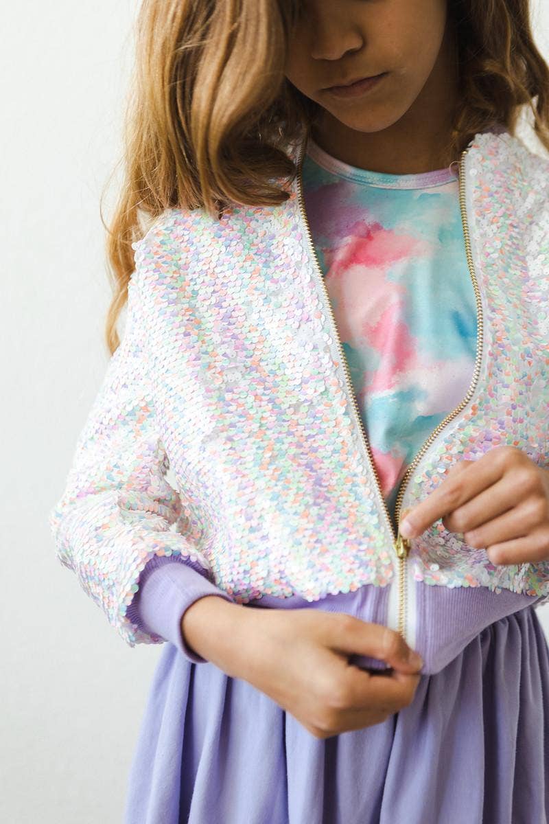 Unicorn Flip Sequin Girls Jacket
