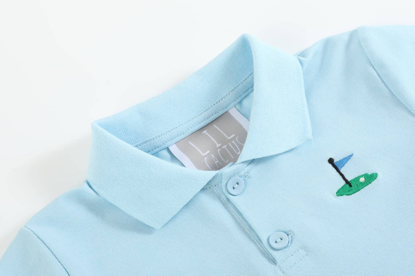 Light Blue Golf Tee Time Polo Shirt