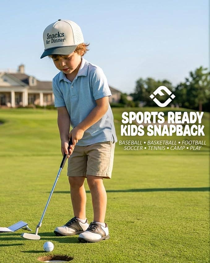 Kid's Snacks For Dinner - Green/Beige Hat
