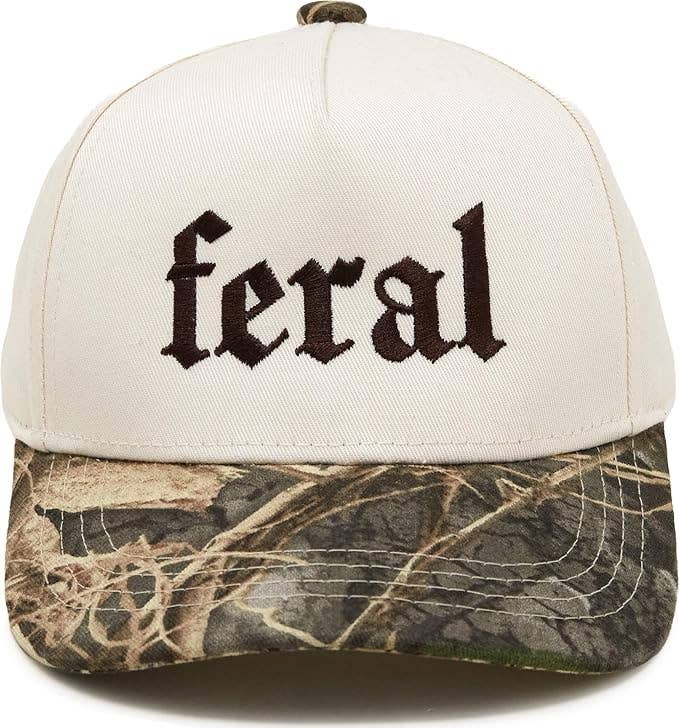 Kid/Baby Feral Wood Camo/Beige Hat