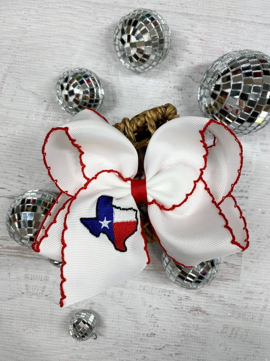 Texas State Moonstitch Hair Bow