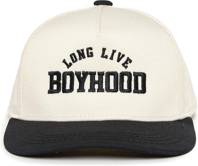Long Live Boyhood - Kids Baseball style cap- Black & Beige