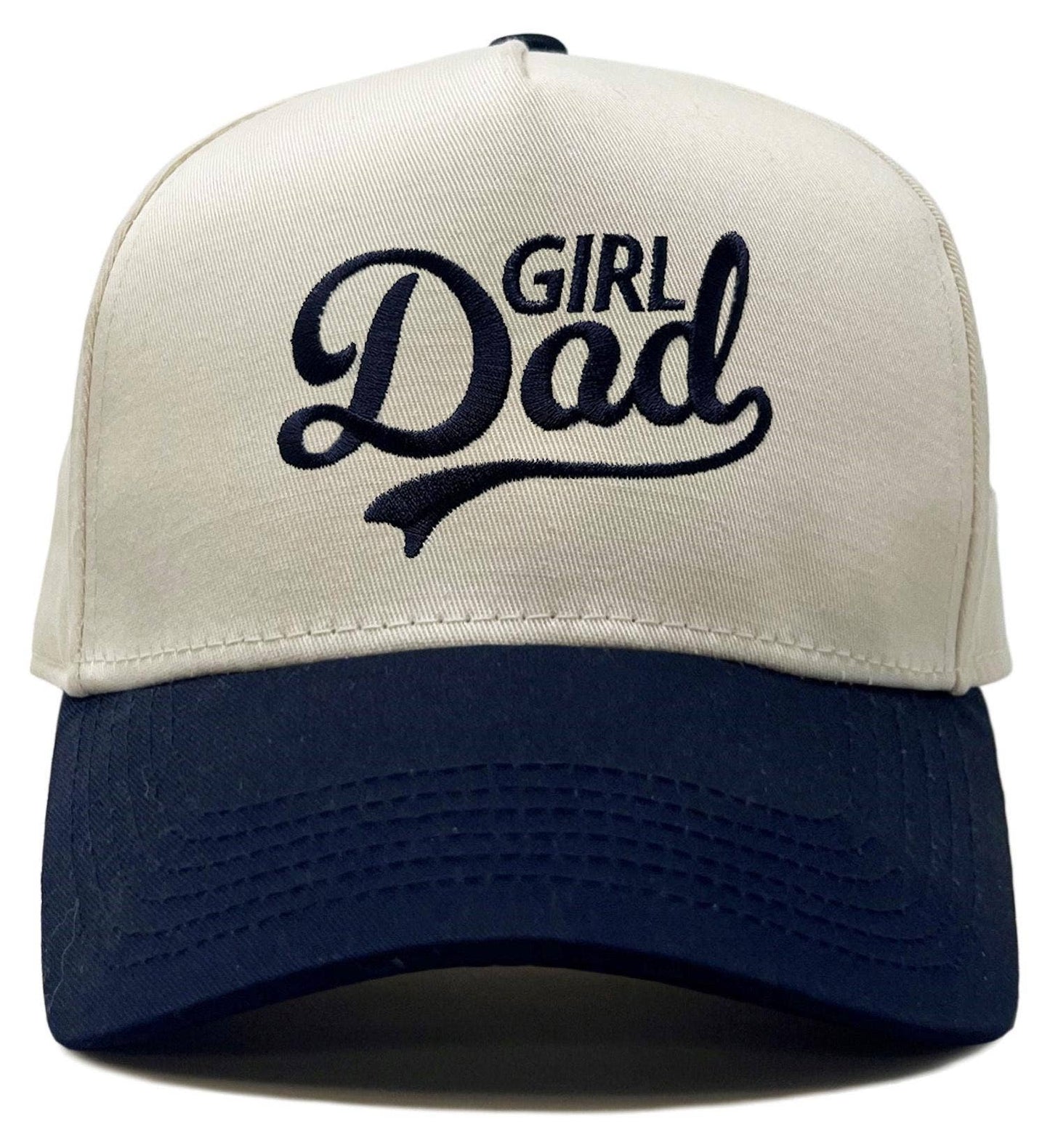 Girl Dad Cap- Navy/Beige