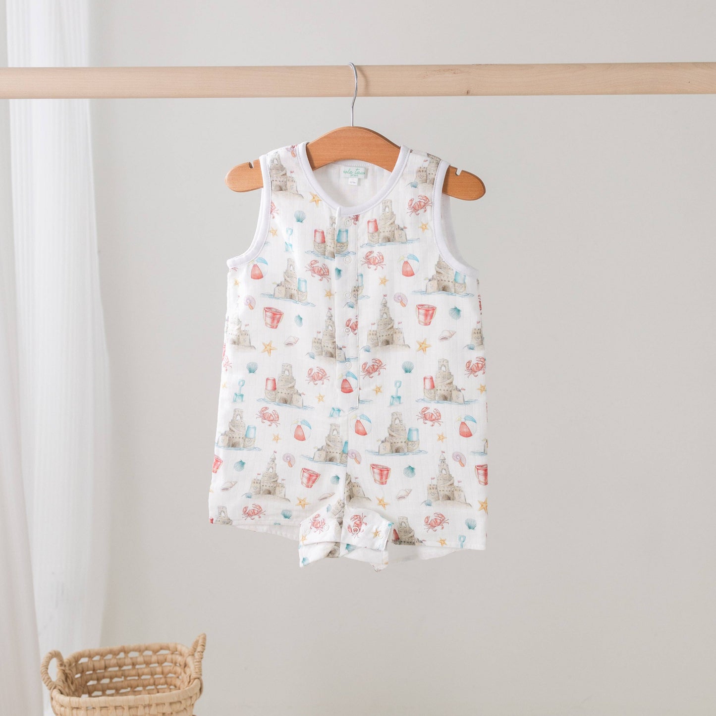 Kids Sandcastle Kingdom Organic Muslin Shortall