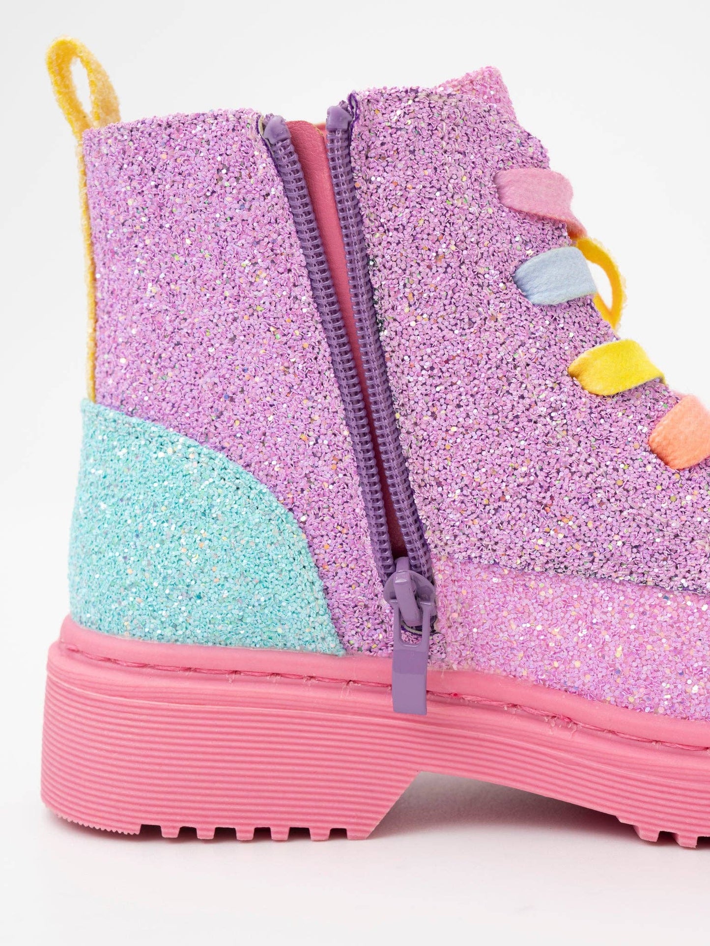 Girls Unicorn Shimmer High Top Boots