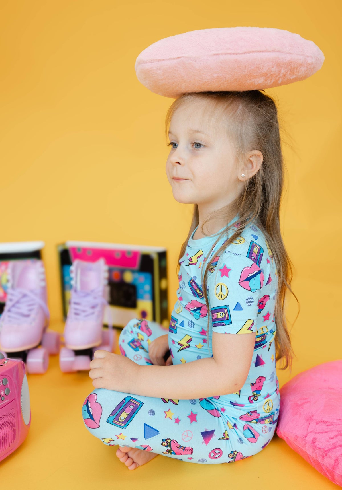 Girls Neon Dreams Two Piece Pajama Set