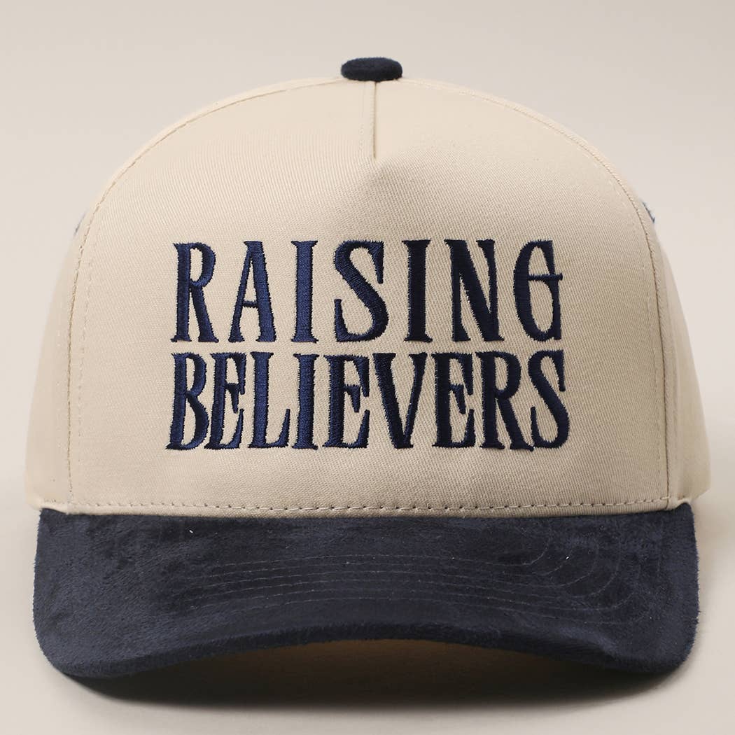 RAISING BELIEVERS Women's Cinnamon Brown Suede Two-Tone Trucker Hat