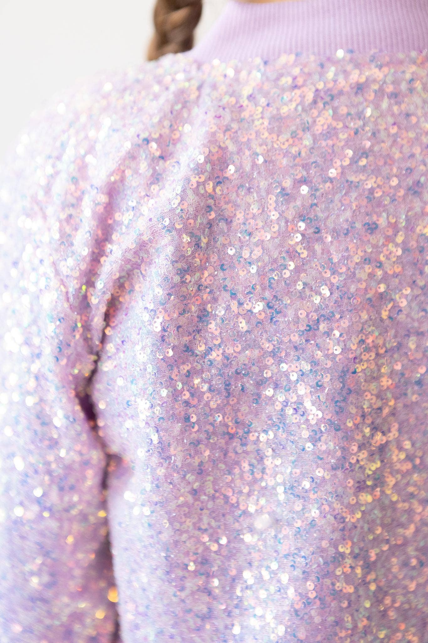 Girls Lavender Sequin Jacket