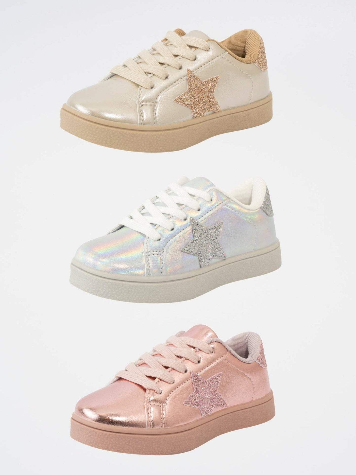 Girls' Sparkle Star Sneaker - Metallic Gold